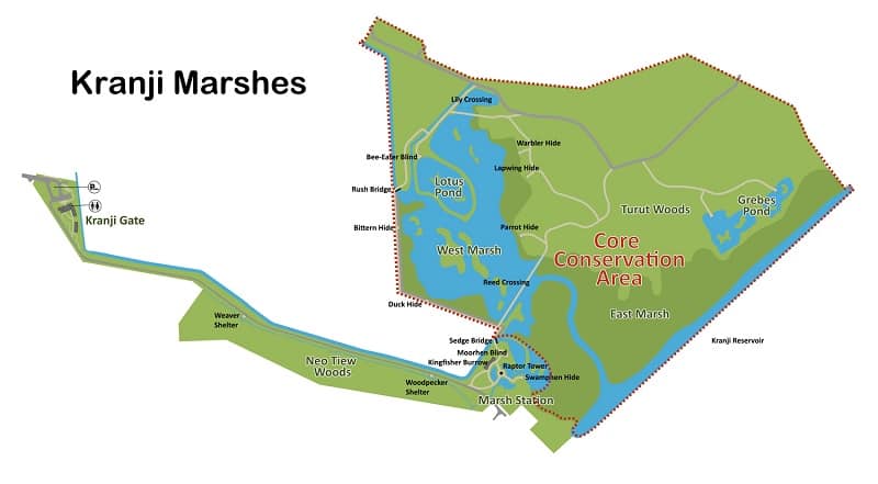 Kranji Marshes map