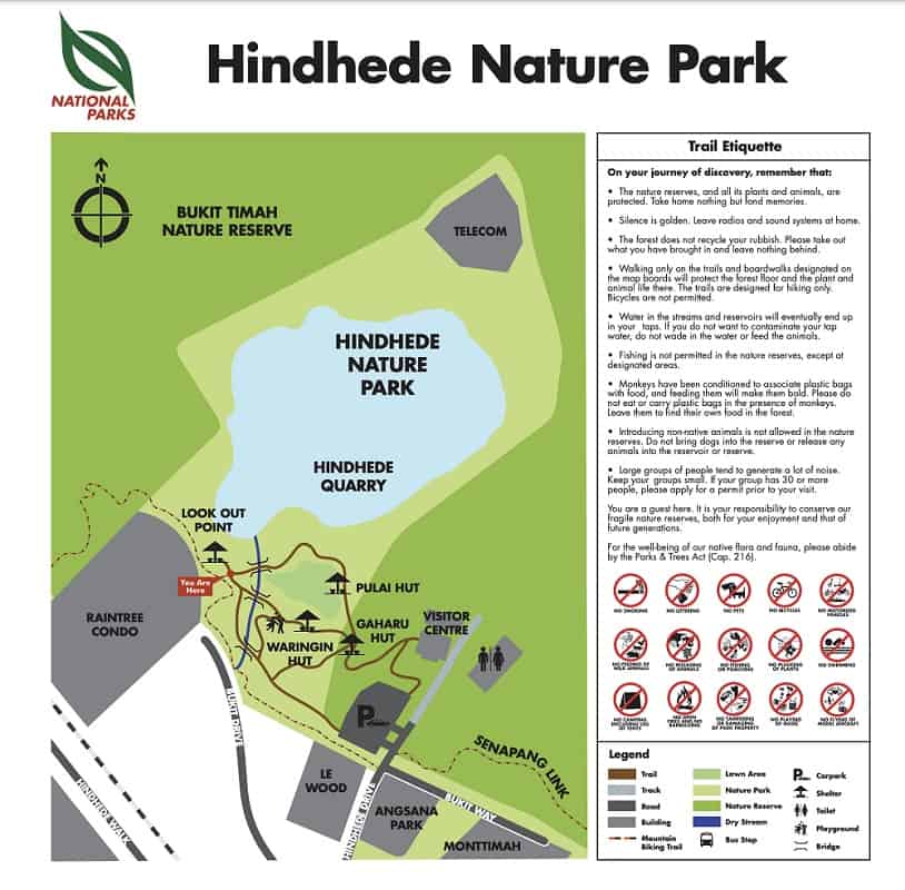 Hindhede Nature Park map