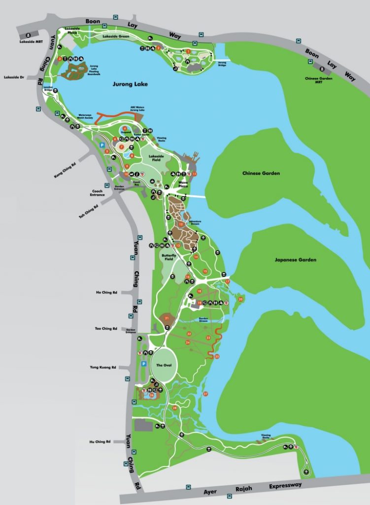 Jurong Lake Gardens Yuan Ching Road Singapore Jurong Lake Gardens Map 751x1024 