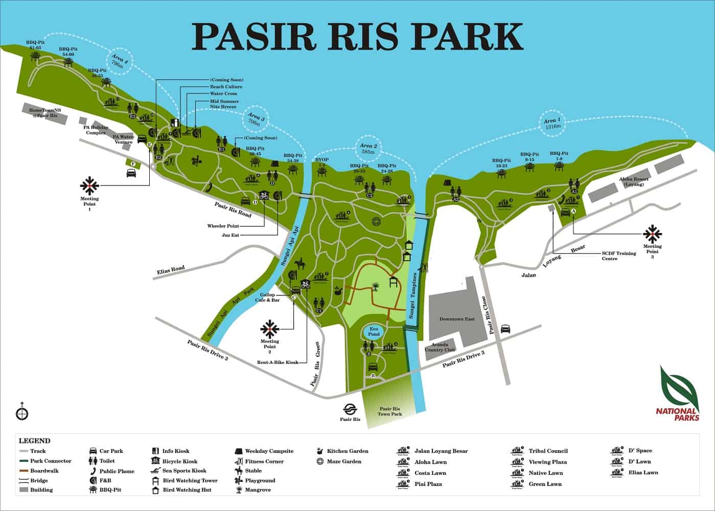 Pasir Ris Park map